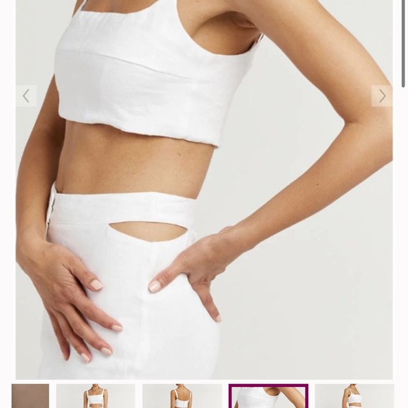 DISSH Pants - Dissh River White Linen Cut Out Pant